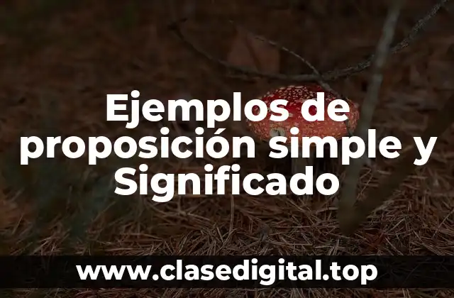 Ejemplos de proposición simple