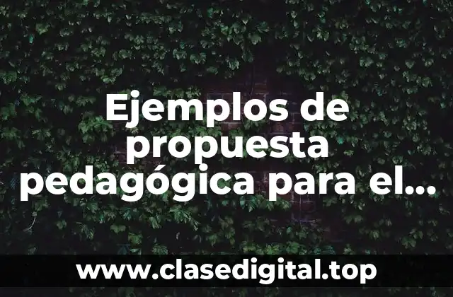 Ejemplos de propuesta pedagógica para el medio indígena