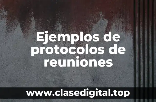 Ejemplos de protocolos de reuniones