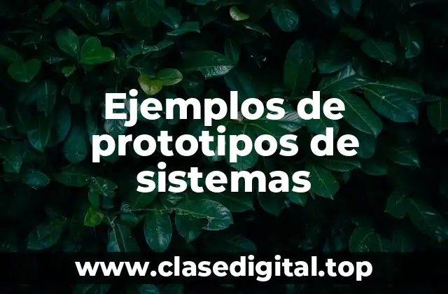 Ejemplos de prototipos de sistemas