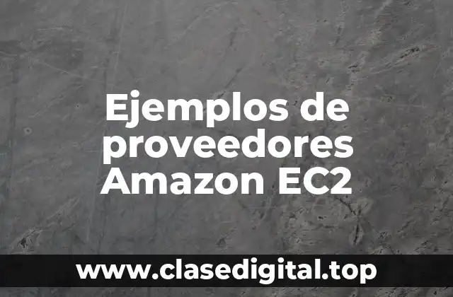 Ejemplos de proveedores Amazon EC2