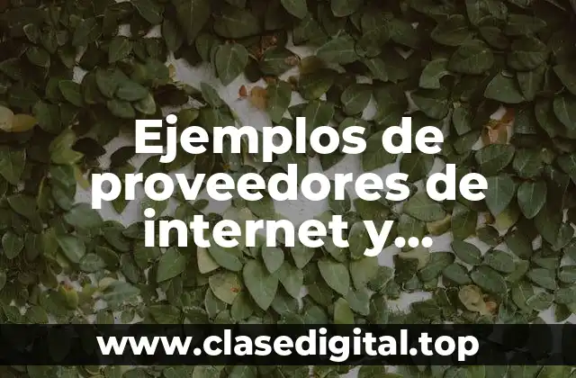 Ejemplos de proveedores de internet