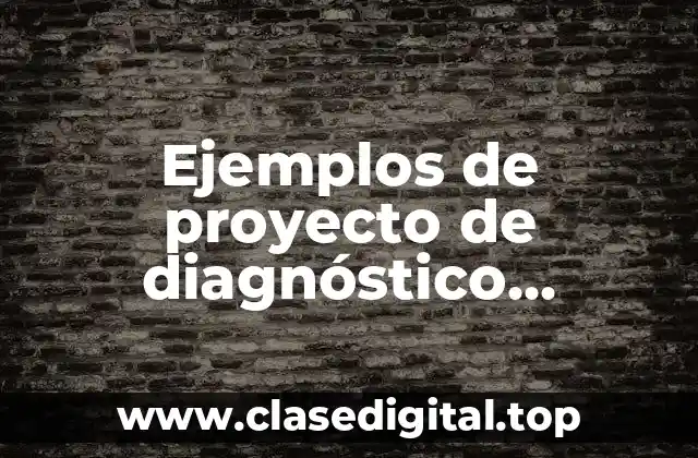Ejemplos de proyecto de diagnóstico organizacional