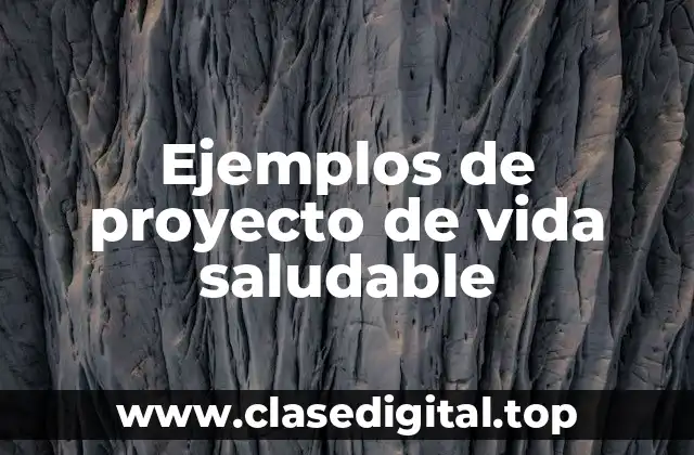 Ejemplos de proyecto de vida saludable