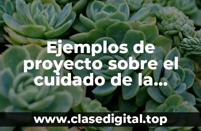 Ejemplos de proyecto sobre el cuidado de la naturaleza segundo grado