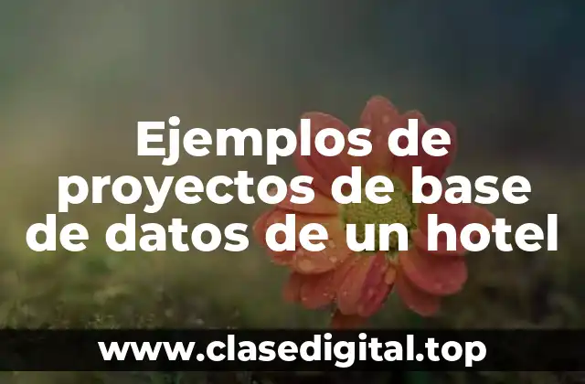 Ejemplos de proyectos de base de datos de un hotel