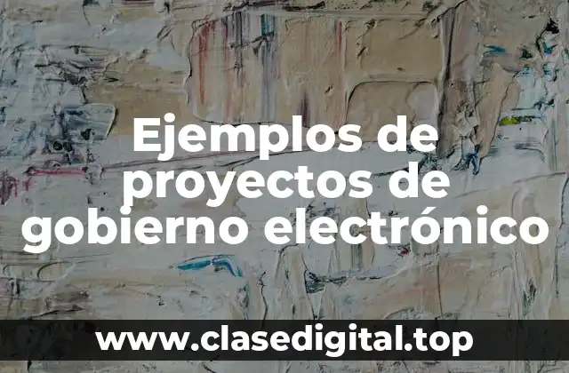 Ejemplos de proyectos de gobierno electrónico