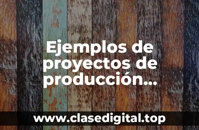 Ejemplos de proyectos de producción industrial