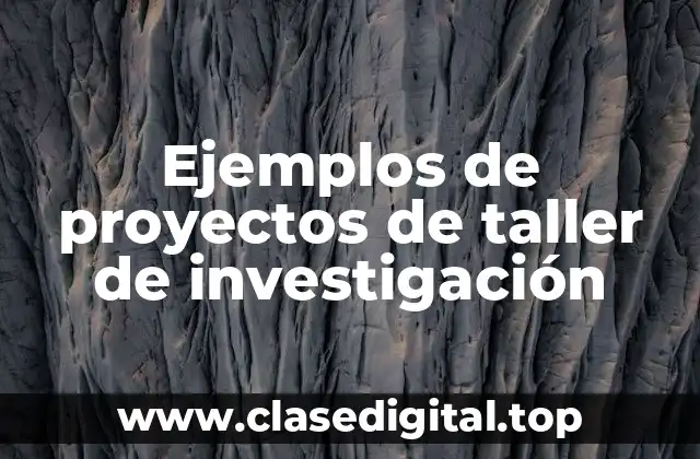 Ejemplos de proyectos de taller de investigación