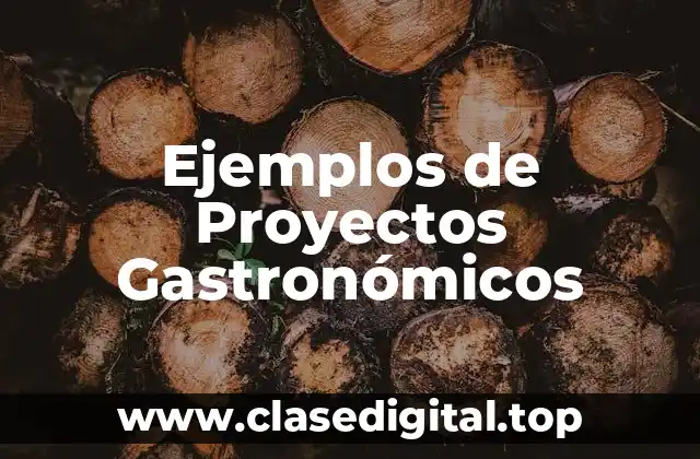 Ejemplos de Proyectos Gastronómicos