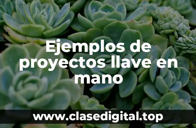 Ejemplos de proyectos llave en mano