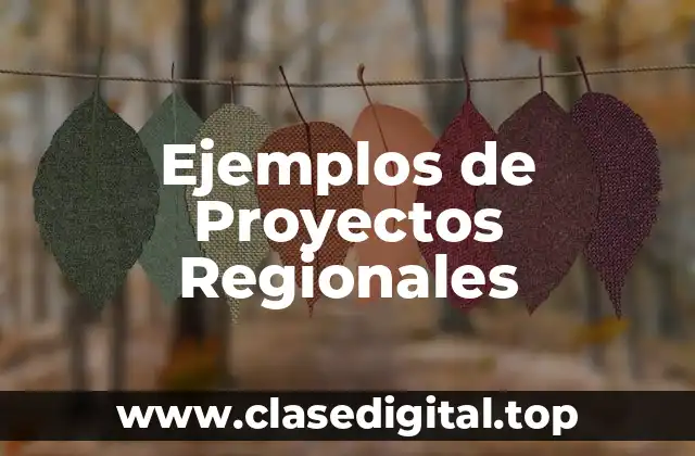 Ejemplos de Proyectos Regionales