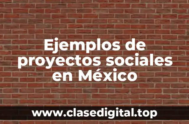 Ejemplos de proyectos sociales en México