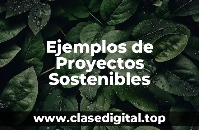 Ejemplos de proyectos sostenibles