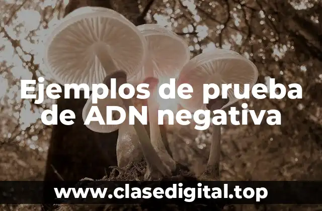 Ejemplos de prueba de ADN negativa