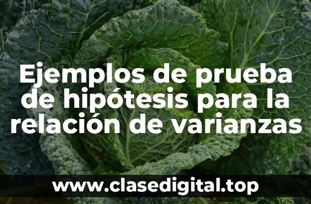 Ejemplos de prueba de hipótesis para la relación de varianzas