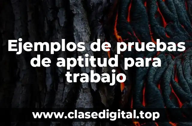 Ejemplos de pruebas de aptitud para trabajo
