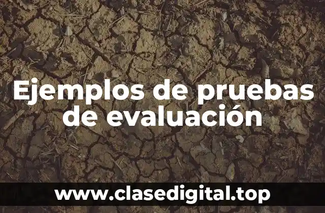 Ejemplos de pruebas de evaluación
