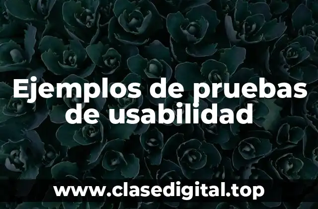 Ejemplos de pruebas de usabilidad