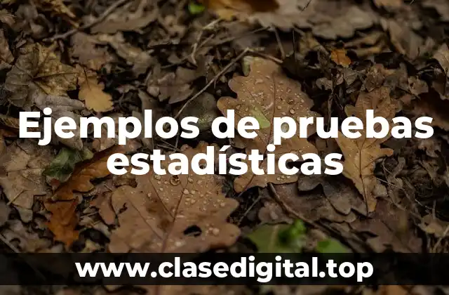 Ejemplos de pruebas estadísticas