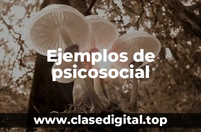 Ejemplos de psicosocial