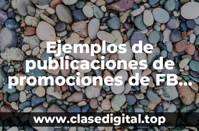 Ejemplos de publicaciones de promociones de FB de un plantel