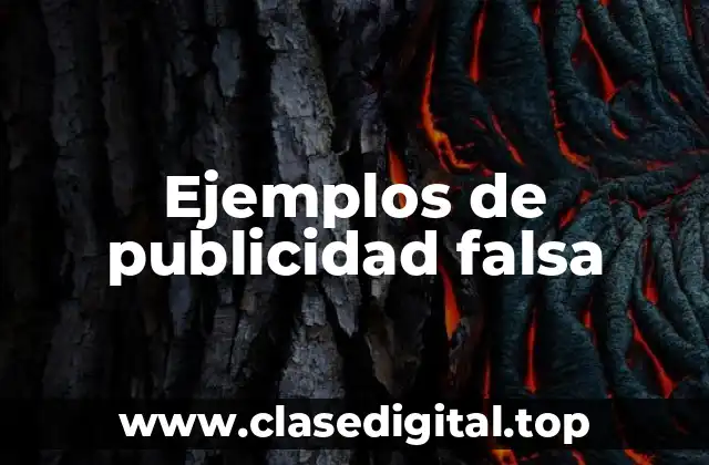 Ejemplos de publicidad falsa