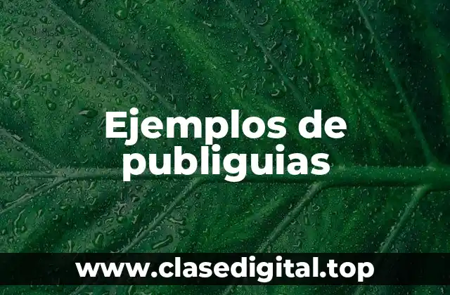 Ejemplos de publiguias