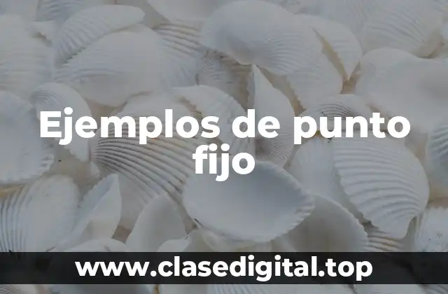 Ejemplos de punto fijo