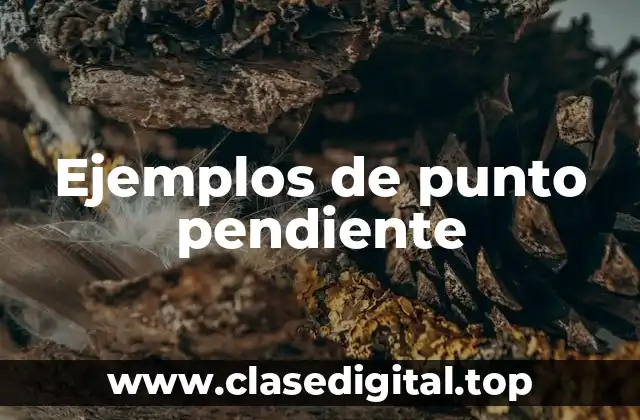 Ejemplos de punto pendiente