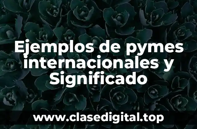 Ejemplos de pymes internacionales