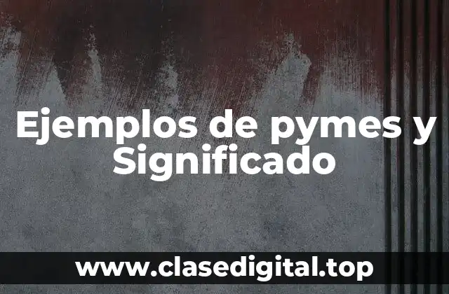 Ejemplos de pymes y Significado
