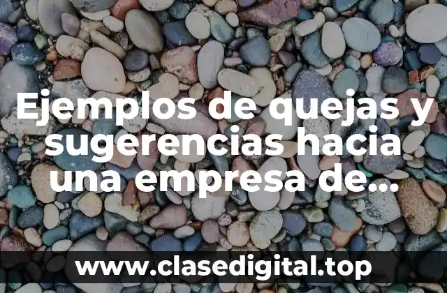 Ejemplos de quejas y sugerencias hacia una empresa de exfoliantes