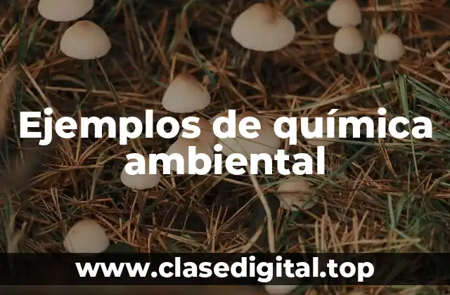 Ejemplos de química ambiental