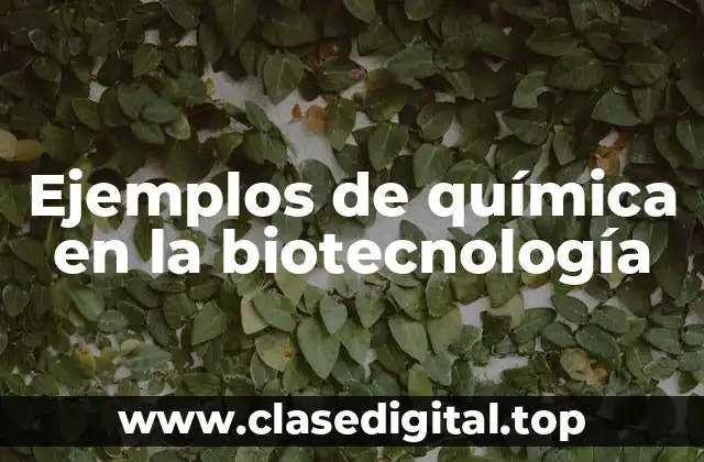 Ejemplos de química en la biotecnología