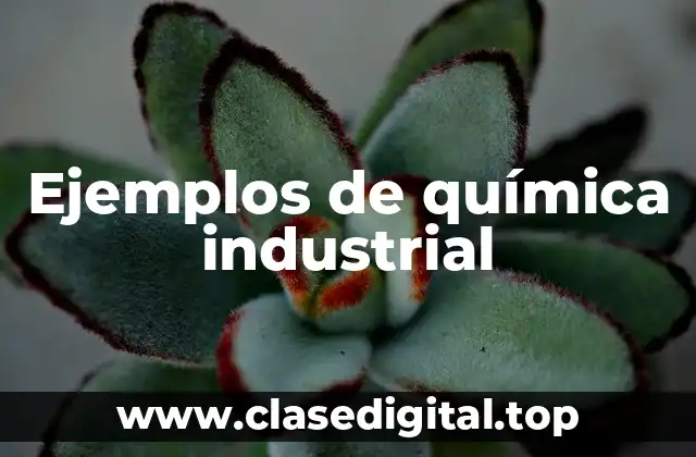 Ejemplos de química industrial
