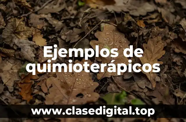 Ejemplos de quimioterápicos