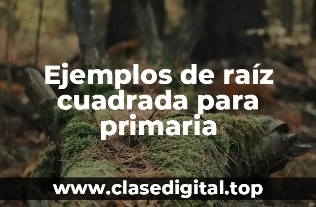 Ejemplos de raíz cuadrada