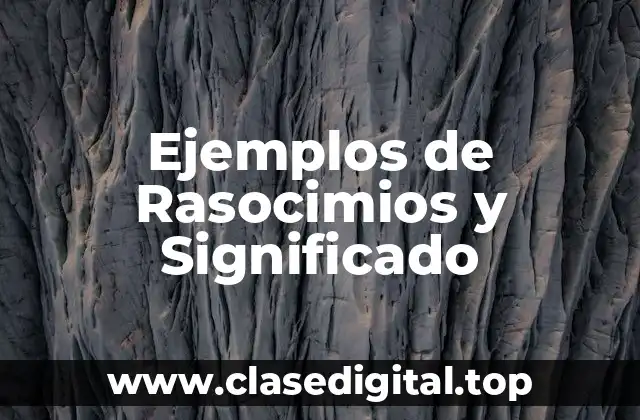 Ejemplos de Rasocimios y Significado