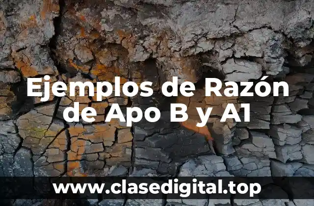 Ejemplos de Razón de Apo B y A1