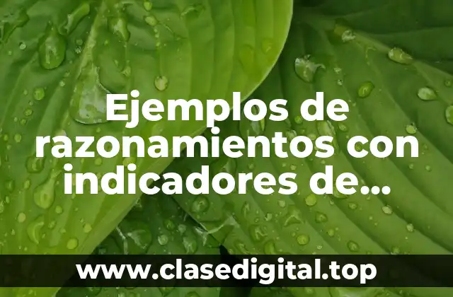 Ejemplos de razonamientos con indicadores de premisa y de conclusión y Significado