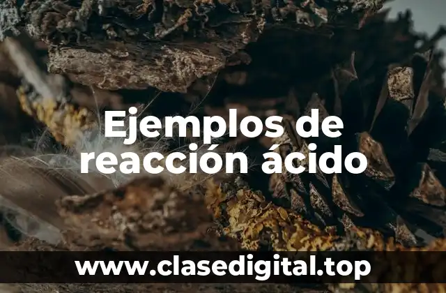 Ejemplos de reacción ácido