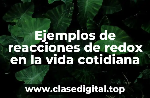 Ejemplos de reacciones de redox