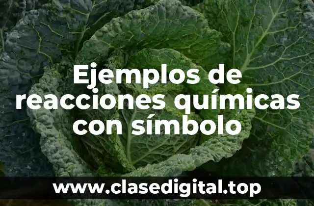 Ejemplos de reacciones químicas con símbolo