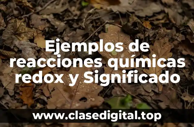 Ejemplos de reacciones químicas redox