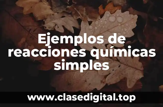 Ejemplos de reacciones químicas simples