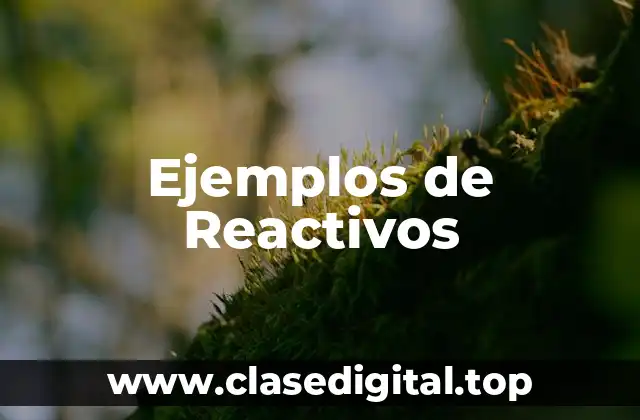 Ejemplos de Reactivos
