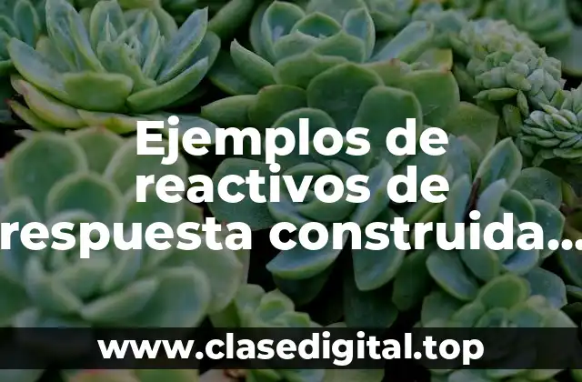 Ejemplos de reactivos de respuesta construida
