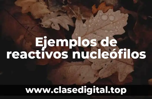 Ejemplos de reactivos nucleófilos