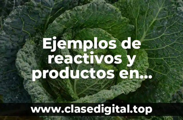 Ejemplos de reactivos y productos en química